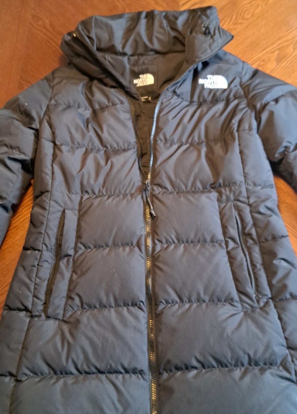 The North Face Black Quilted Down Jacket with Hood